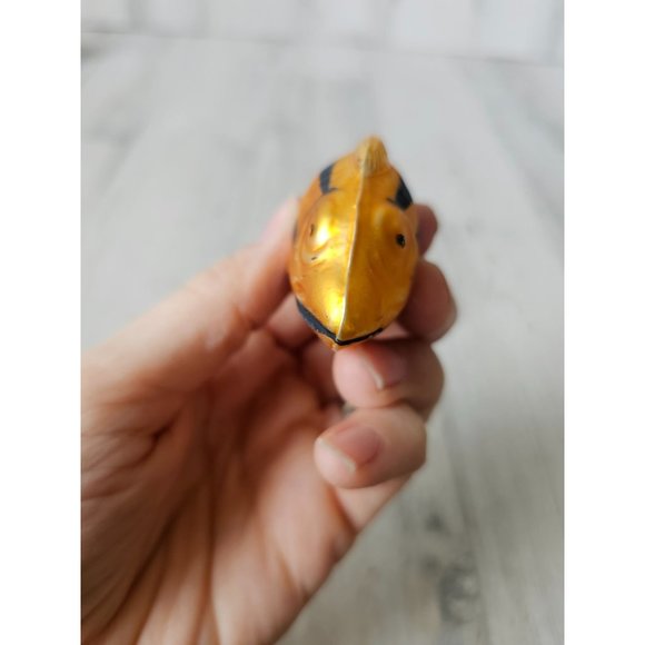 Czech Republic fish mini ornament glass orange striped Xmas tree - Picture 10 of 10